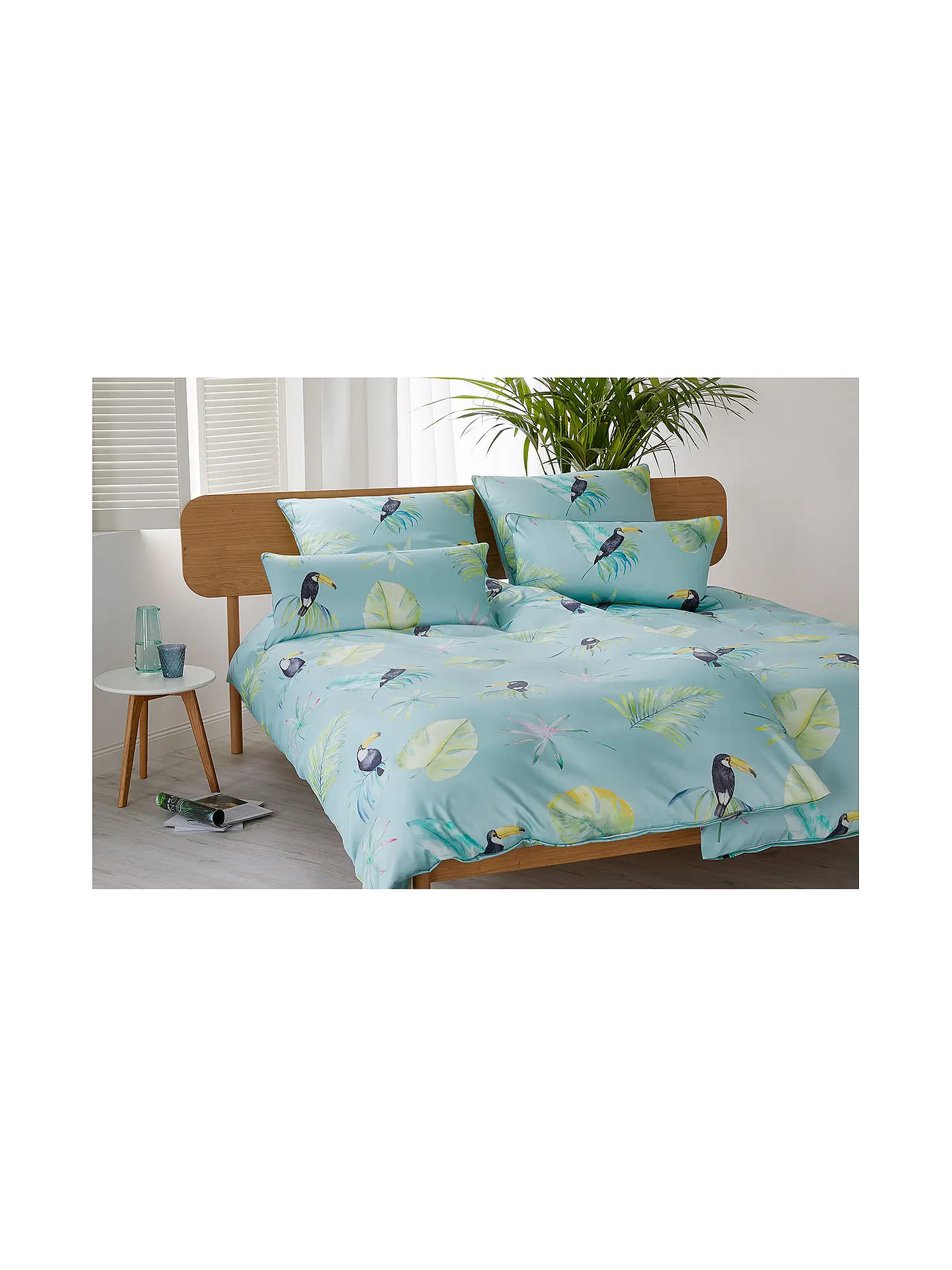 ELEGANTE | Satin Bettwäsche 70x90cm/140x200cm | hellgrün
